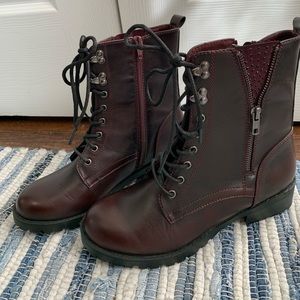 Arizona Jean Co Burgundy Combat Boots